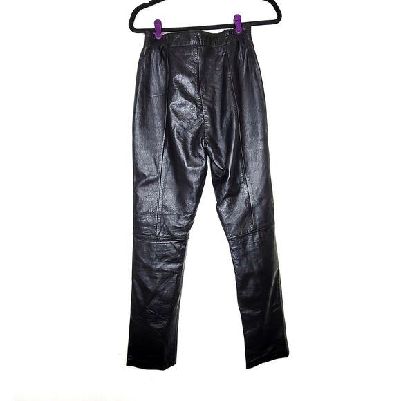 Excelled Genuine Leather Straight-Leg Pants - Picture 5 of 10